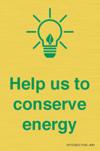 Help us to conserve energy 